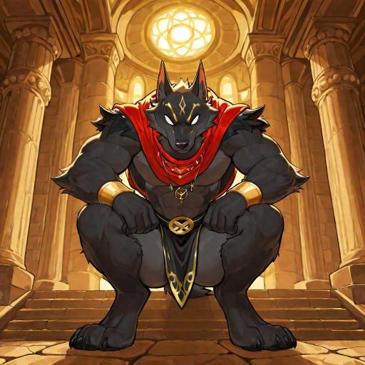 Buff Anthropomorphic Turtle in Ancient Temple