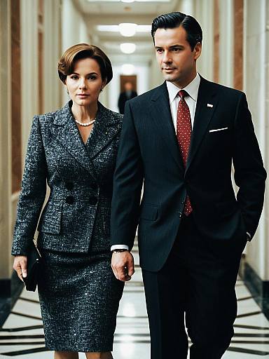 Stylish Male and Female Senator Portraits