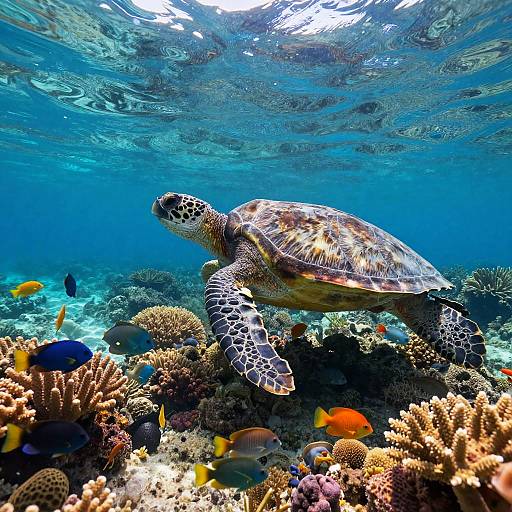 Serene Underwater Coral Reef Scene