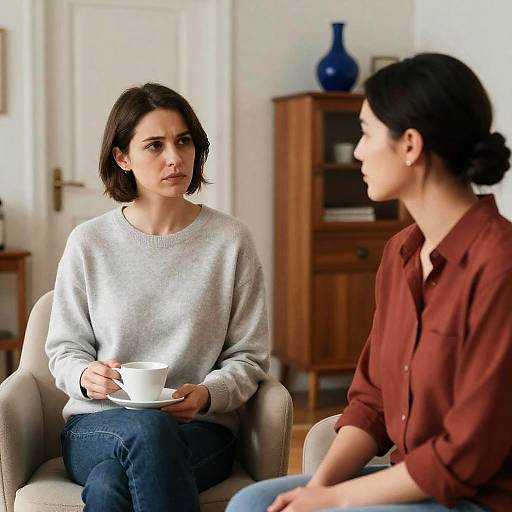 Candid Moment in a Cozy Living Room