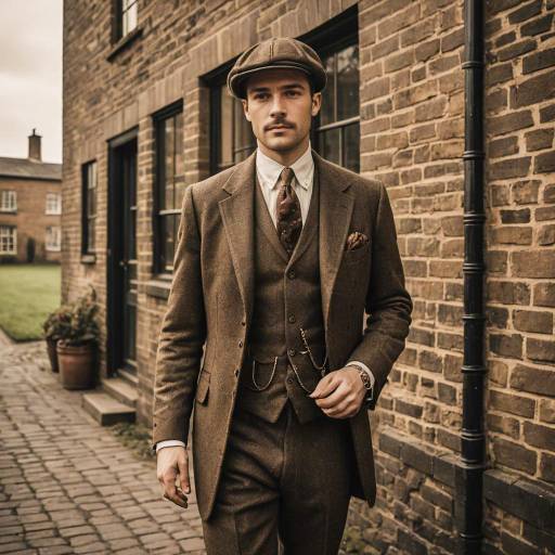 Vintage 1920s British Gentleman in Tweed Suit