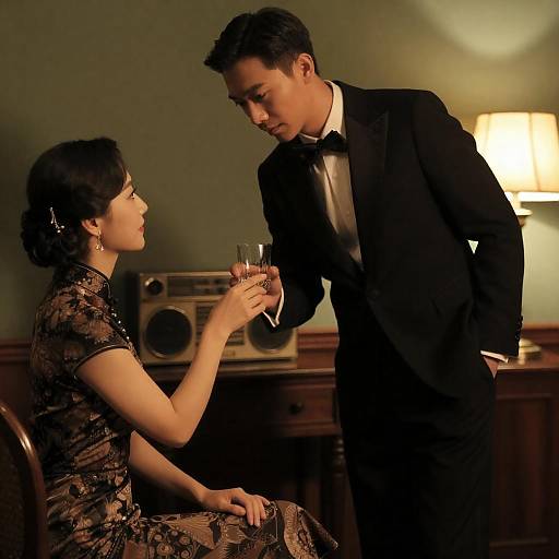 Romantic Evening in a Dimly Lit Room