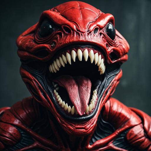 Red Symbiotic Alien Cosplay Costume Design