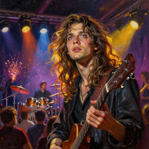 Photorealistic Portrait of Enchanting Musician