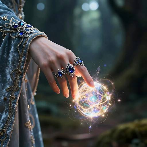 Princess Hand with Magical Glowing Orb