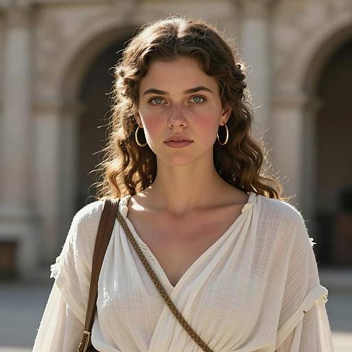 Young Woman in Roman Costume Portrait