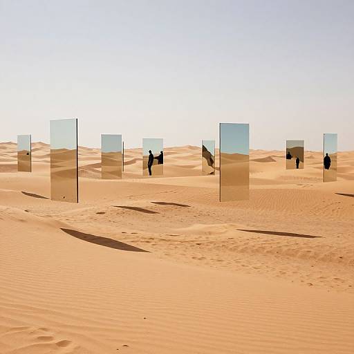 Desert Mirror Labyrinth of Reflections