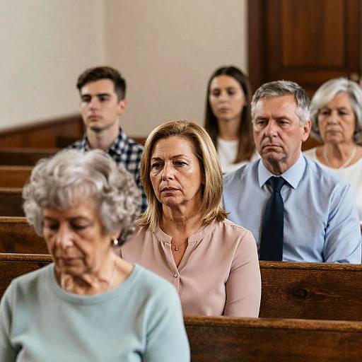 Church Congregation in Warm Lighting