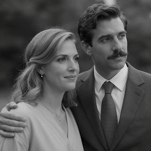 Intimate Black and White Portrait of Couple