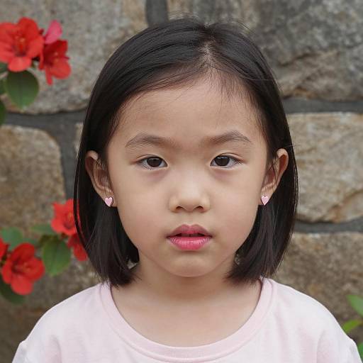 Close-Up Portrait of a Young Girl