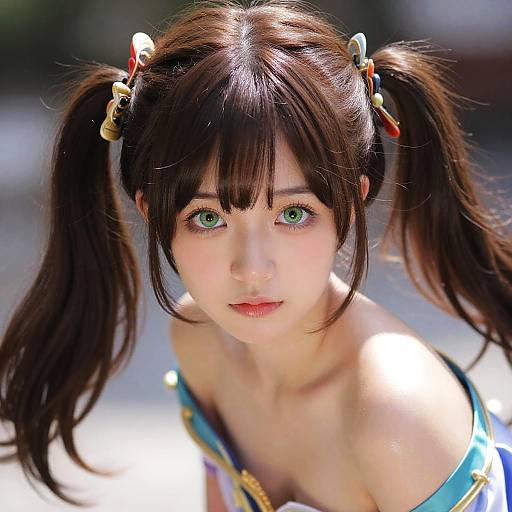 Detailed Girl at Sunset Beach