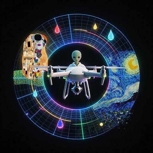 Alien Engineer in Futuristic Spiral