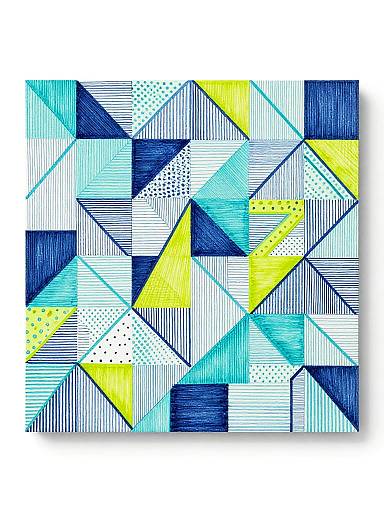 Vibrant Zig Zag Abstract Mosaic