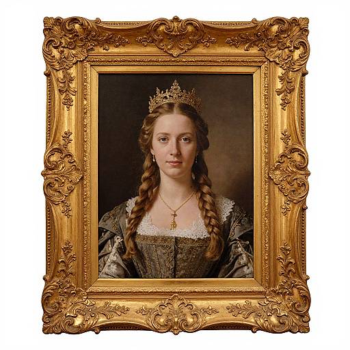 Golden Baroque Ornate Portrait Frame