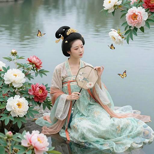 Ancient Chinese Beauty by Jade Lake