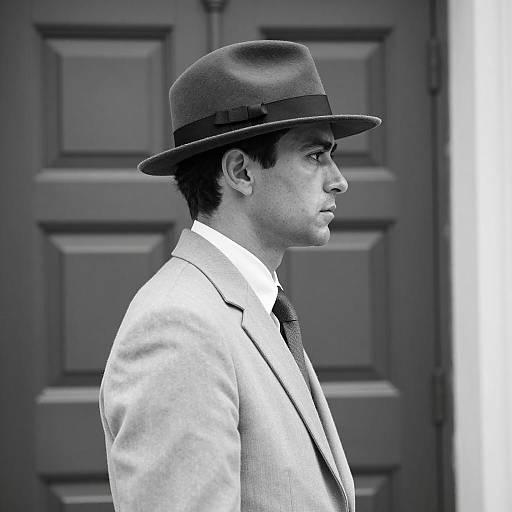 Classic Black and White Man Portrait