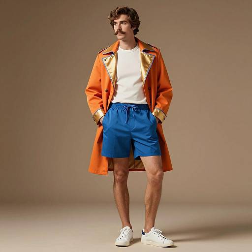 Man in Retro Disco Outfit