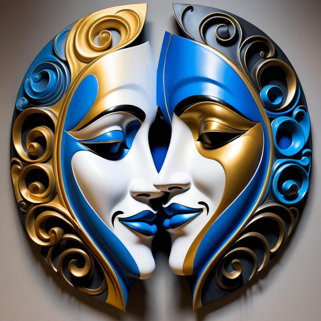 Emotional Duality in Theatrical Masks