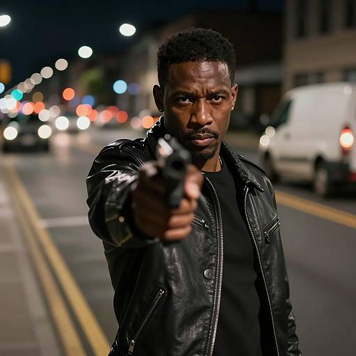 Dramatic Nighttime Urban Portrait