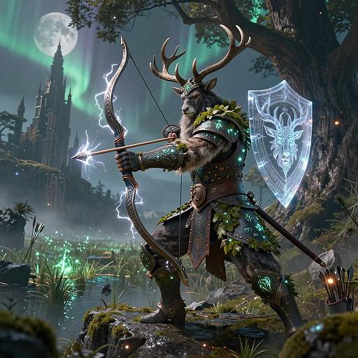 Armored Stag-Guardian Battle-Mage of the Grove