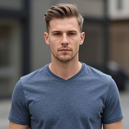 Modern Pompadour Style Portrait