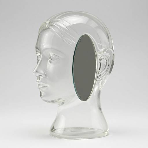 Transparent Resin Female Head Sculpture