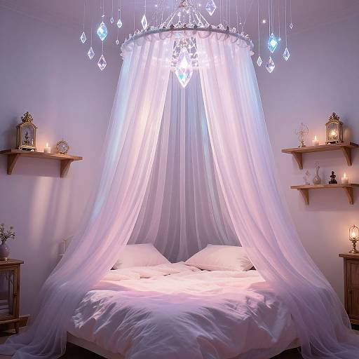 Enchanted Pastel Canopy Bedroom