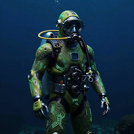 Futuristic Organic-Mech Diving Suit