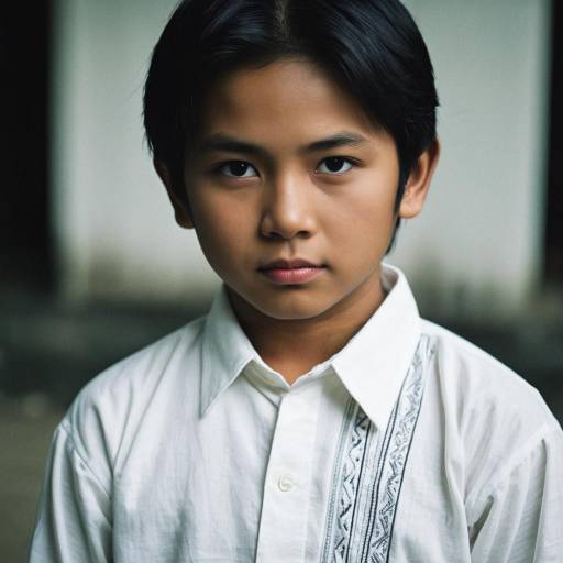 Realistic Portrait of Male in Filipino Costume