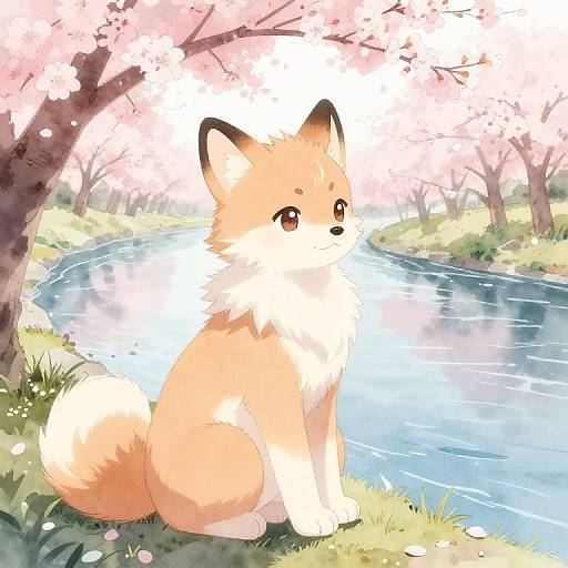 Serene Female Fursona by Cherry Blossoms