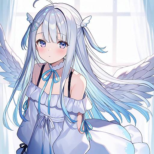 Illustration of Amatsuka uto, indie virtual youtuber in the style of Shugao