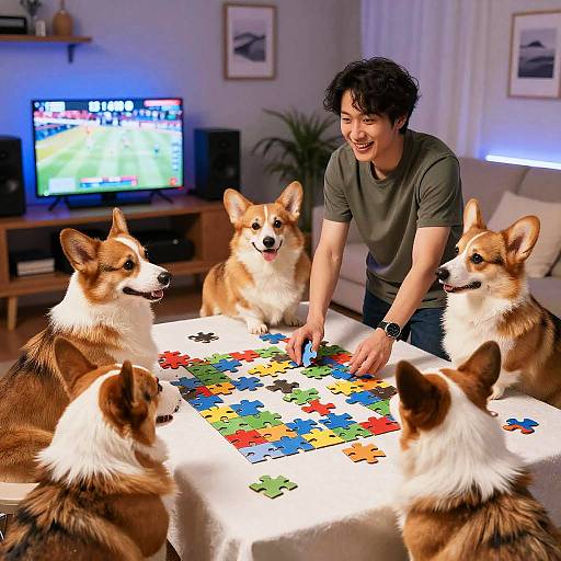 Corgis Roleplaying Game Night Fun