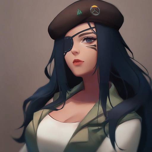 Illustration of Ana (overwatch), overwatch in the style of Tobi (one)