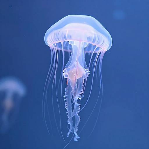 Ethereal Floating Jellyfish in Sky