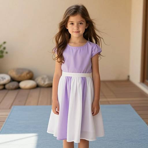 Young Girl in Purple Dress