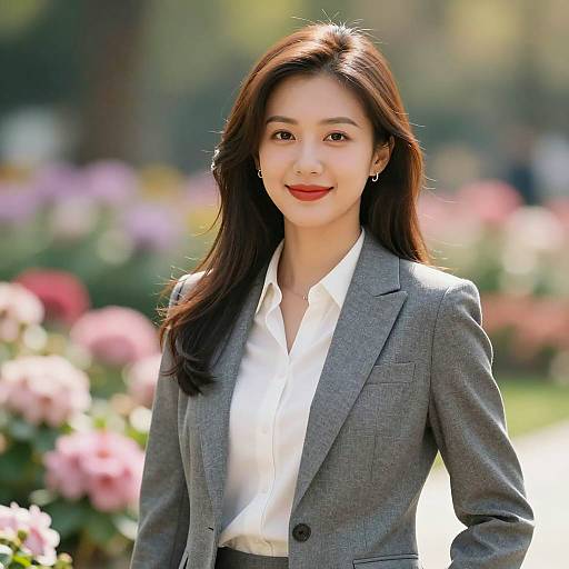 Elegant Asian Woman in Corporate Attire