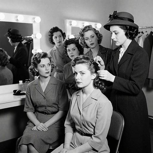 Vintage 1940s Women in Dressing Room