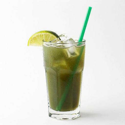 Refreshing Green Cocktail with Lime