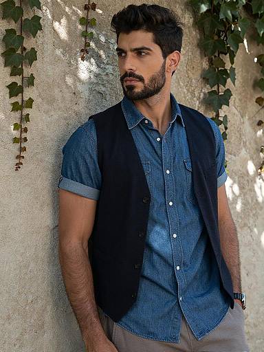 Moody Denim Portrait by Ivy Wall