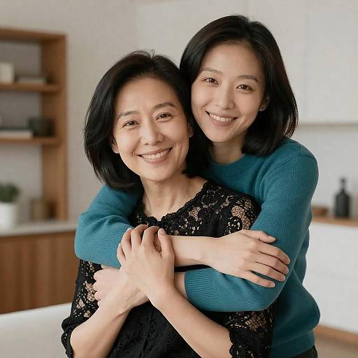 Warm Embrace Between Two Women