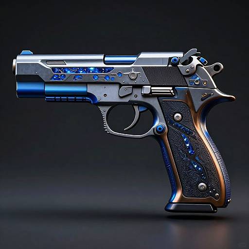 Luxurious Futuristic Laser Pistol