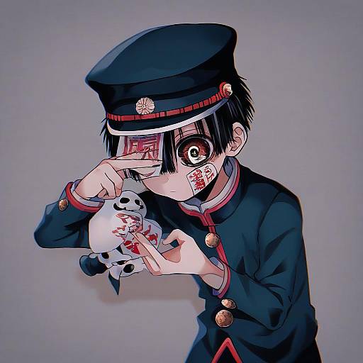 Illustration of Hanako (jibaku shounen hanako-kun), jibaku shounen hanako-kun in the style of Anzu (o6v6o)