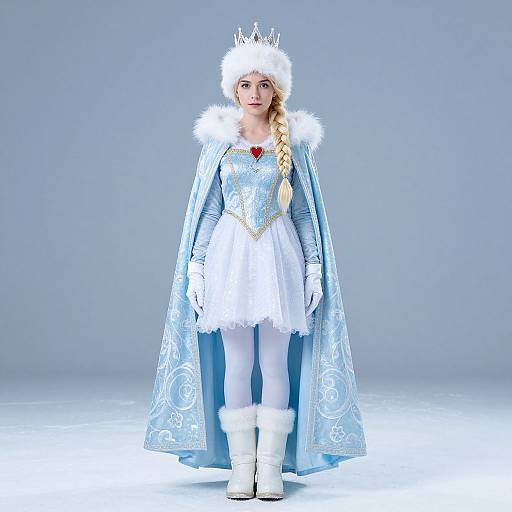 Snow Queen in Elegant Winter Attire