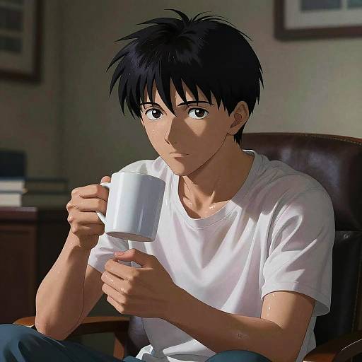 Serious Shinji in Cinematic Composition