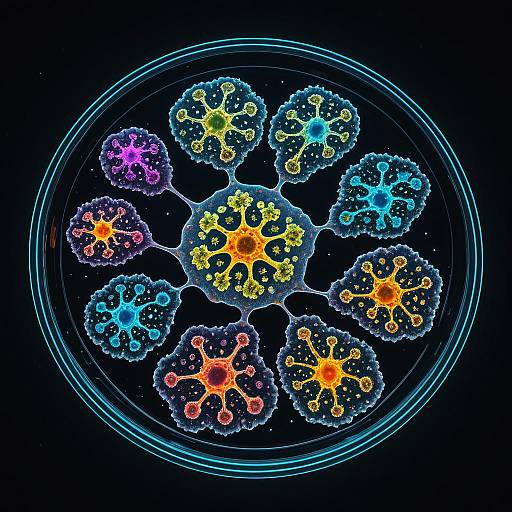 Fractal Amoeba Colonies in Cosmic Petri Dish