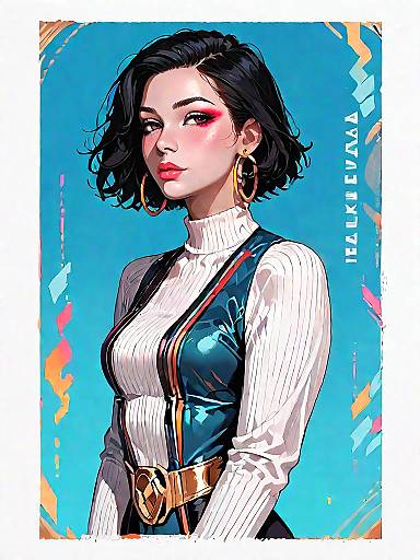 Stylish Woman in Burnt Orange Dress