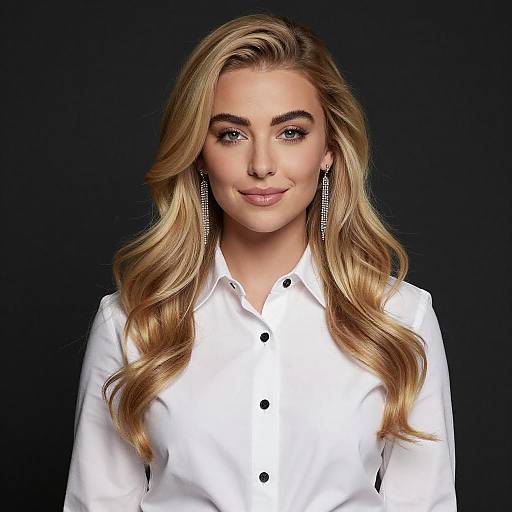 Portrait of Smiling Blonde Woman