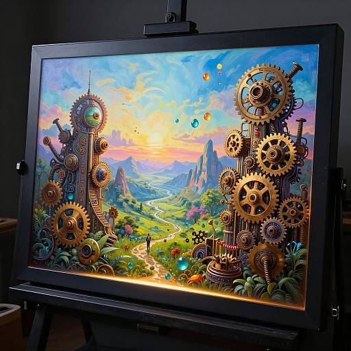 Surreal Steampunk Landscape Generator