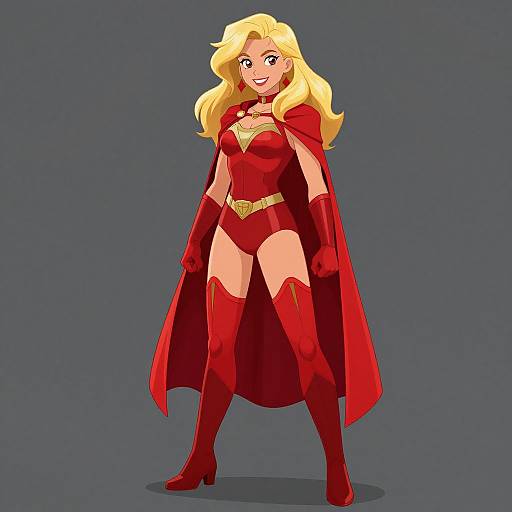 Blonde Female Superhero in Bodysuit