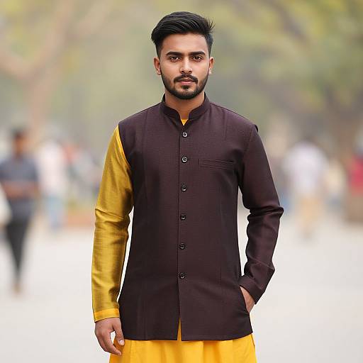 Stylish Jodhpuri Suit Male Portrait